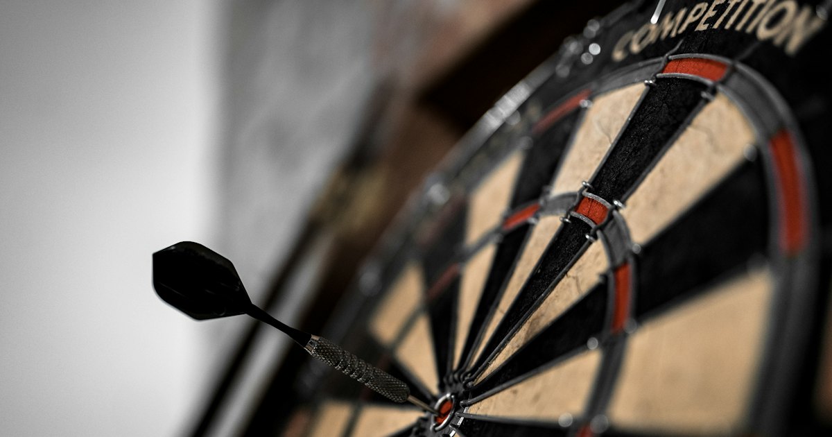 Darts schedule 2027: a dart in a dartboard